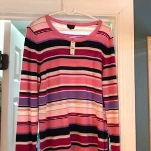 Talbots Multi Colored Cashmere Sweater, xl